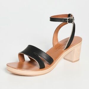 K. Jacques Akira Clog Heel Sandals – Pul Noir (Black)- Size 36 (US 6-6.5) NWOB